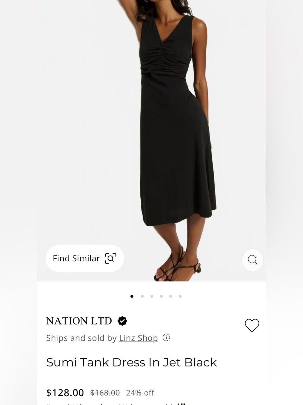 NATION LTD
Sumi Tank Dress In Jet Black
NWT sz S
